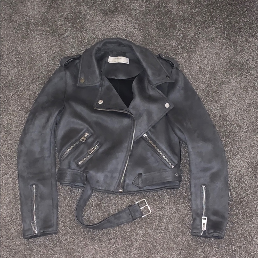 Grey suede jacket